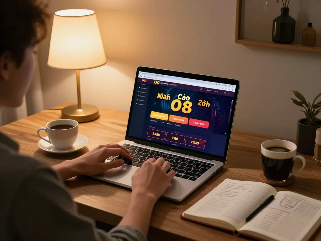 Enhancing gameplay at Nhà Cái O8 with strategic betting in a cozy home setup.