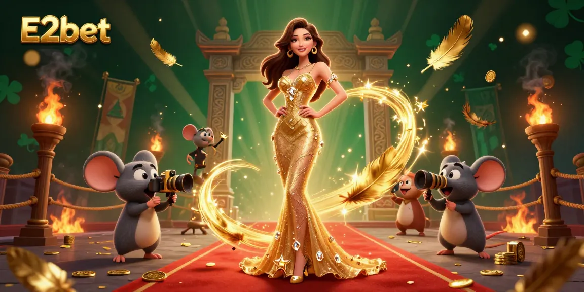 Engage with E2bet's captivating online casino atmosphere showcasing a glamorous scene of betting excitement.