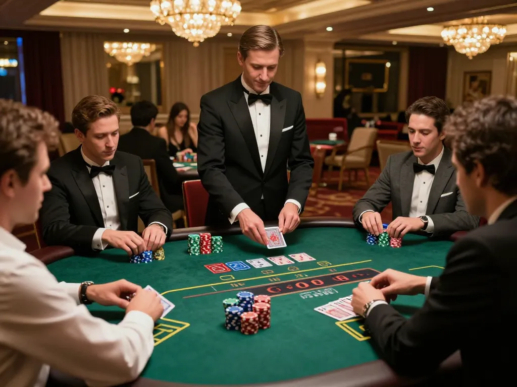 Engaging players strategizing at SC88 COM blackjack table in a luxurious casino setting.