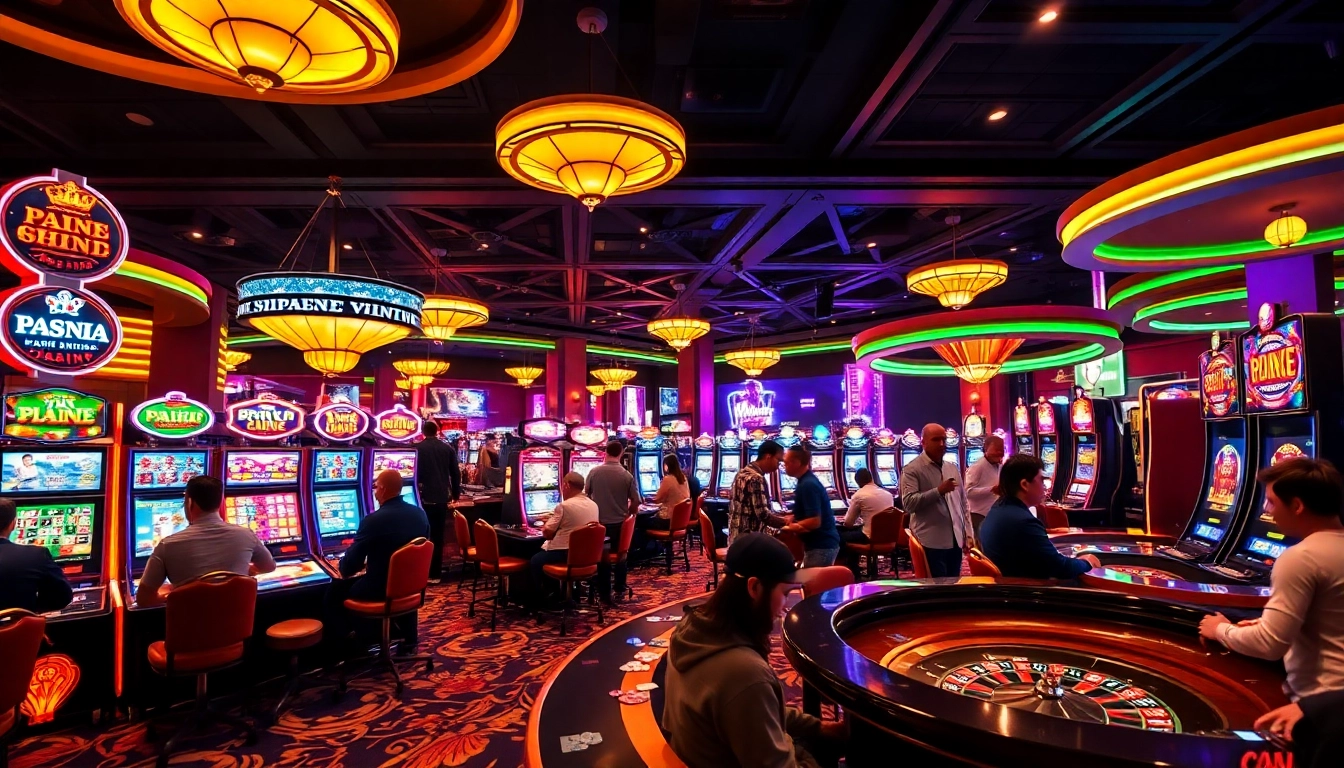 Exciting casino environment at AT99娛樂城 showcasing lively gaming activities and vibrant themes.