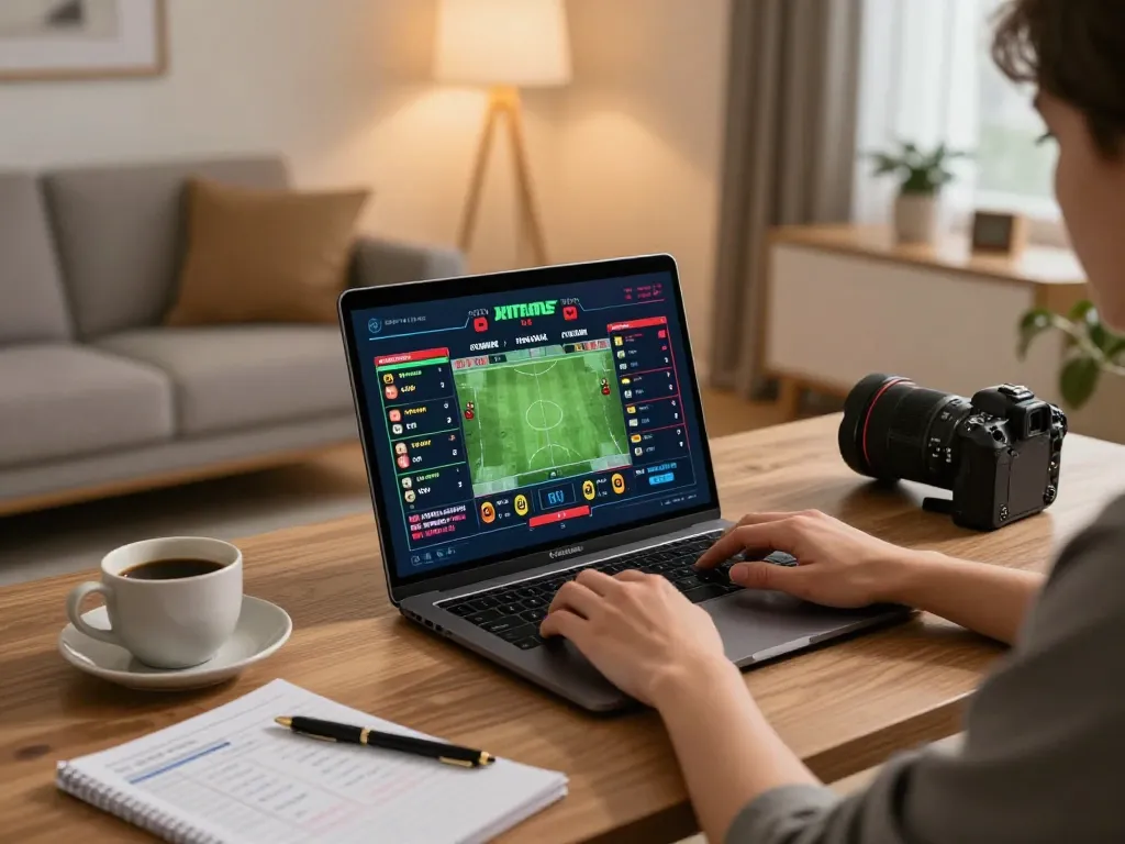 Engaging in sports betting on 88aa with vibrant betting odds displayed on laptop