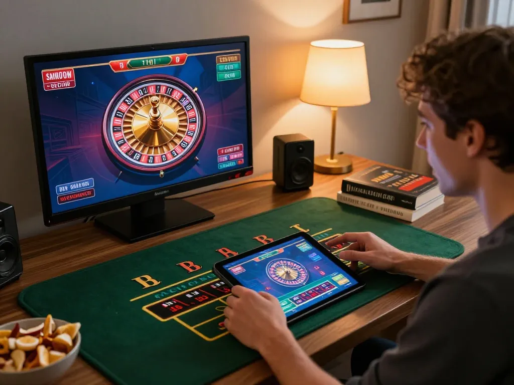 Playing live casino games on a tablet while using the code promo wild sultan for bonuses