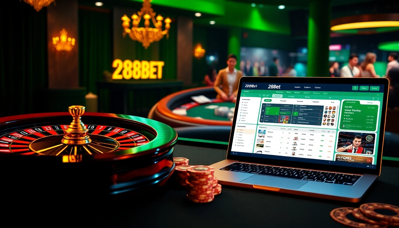 Players engaging in a riveting game at 28bet's online casino with vibrant lights and action.