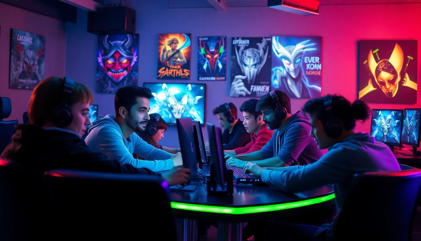 Jogadores concentrados durante uma sessão do hi game em um ambiente vibrante.
