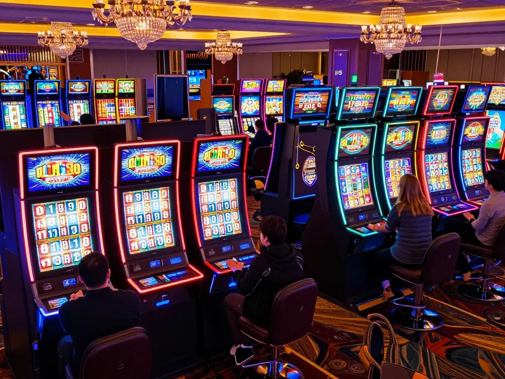 Engaging players in a vibrant Slot Gacor environment with dazzling machines and lively atmosphere.