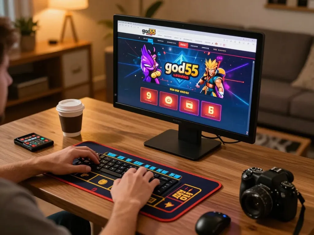 Players actively engaging with online betting at god55 casino, showcasing vibrant gaming interface