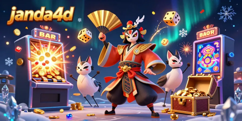 Permainan slot seru di janda4d dengan karakter kabuki dan jackpot yang meledak!