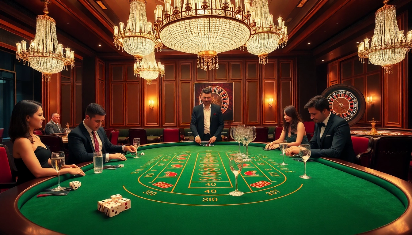 Experience an exciting baccarat game at 99ok with elegant players, vibrant casino elements, and a luxurious atmosphere.