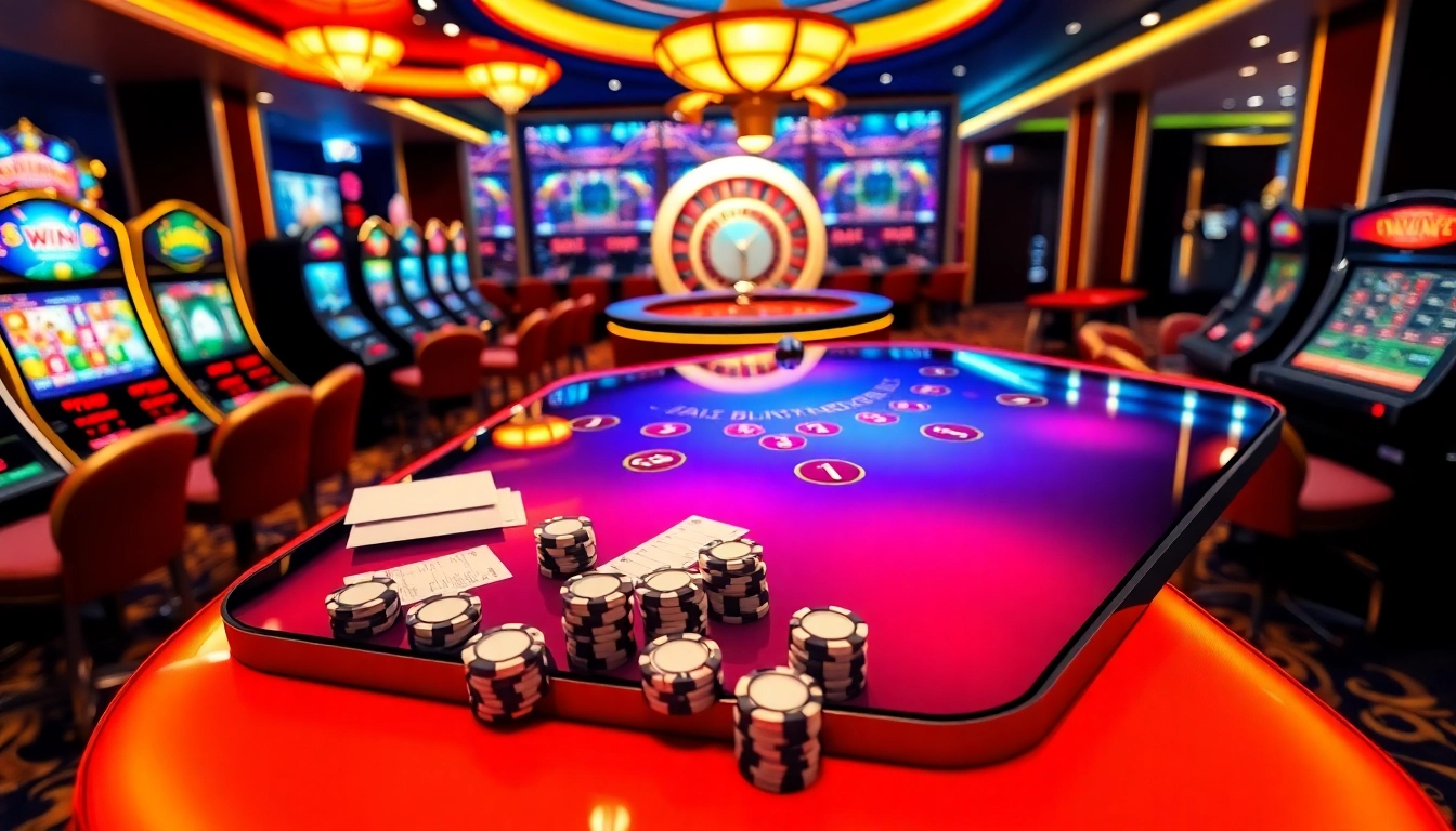 Experience exciting online gambling with win 88 on vibrant casino tables and slot machines.