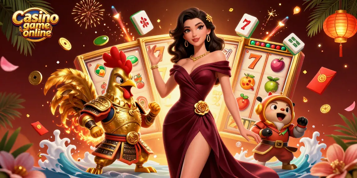 Engage with thrilling Casino game online featuring vibrant slot reels and a glamorous setting.