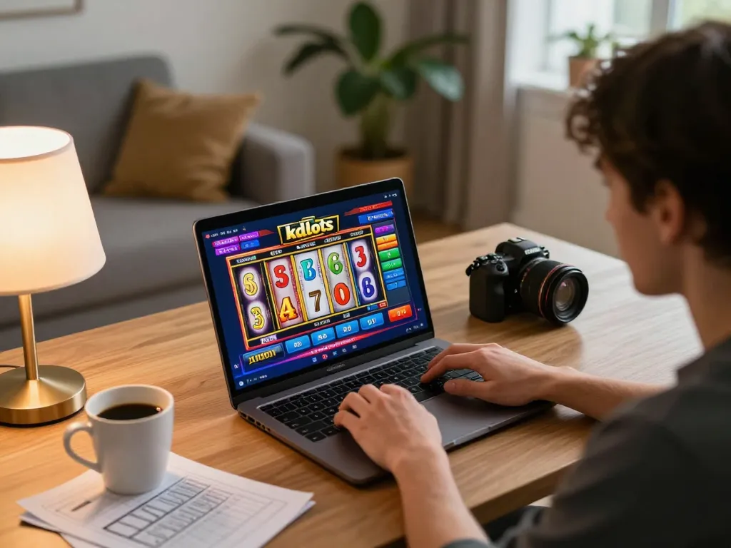 Engaged in online gaming at kdslots, player strategizes while enjoying a cozy home atmosphere.