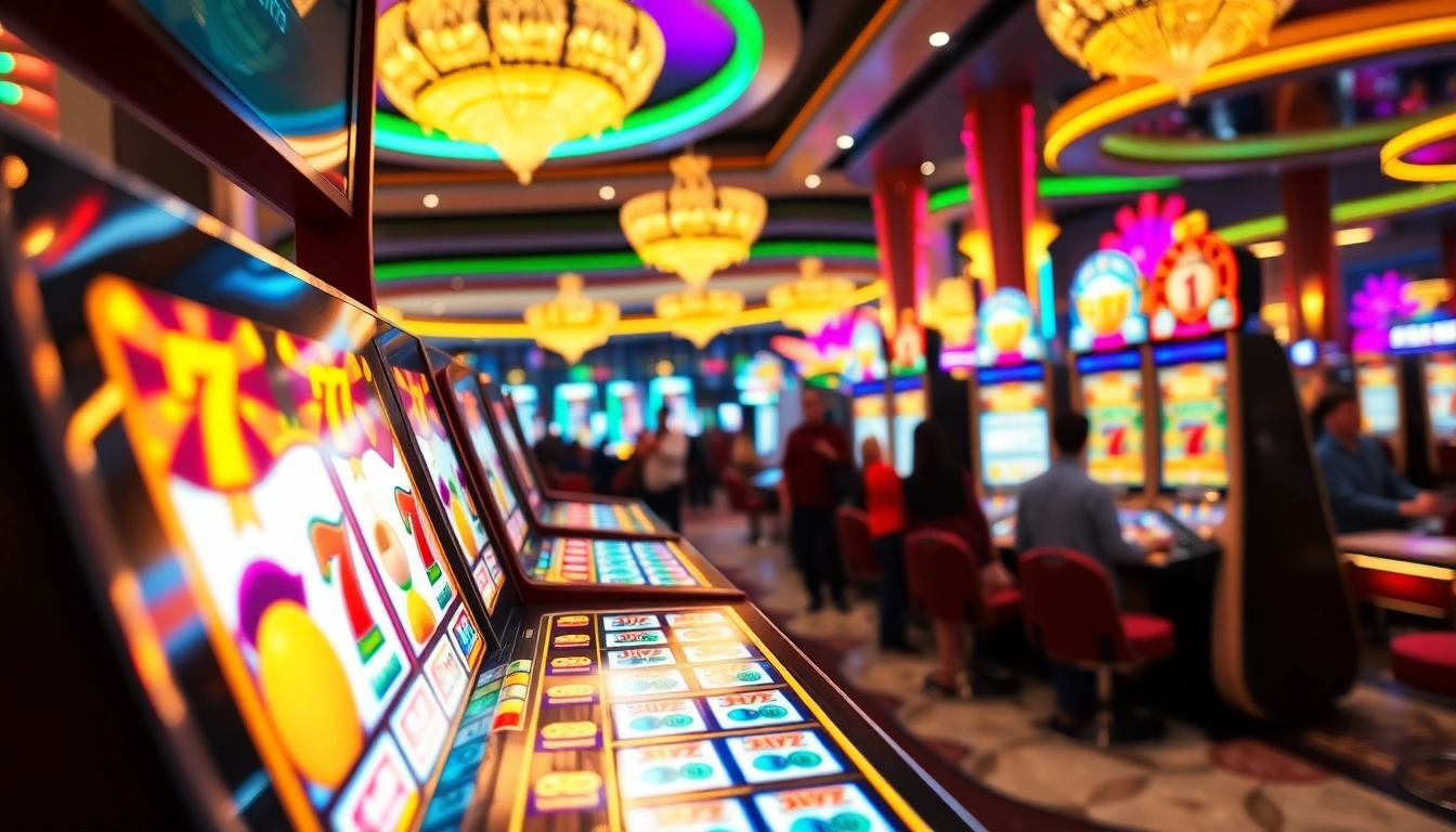 Slot gacor players enjoying an exhilarating moment at a modern casino.