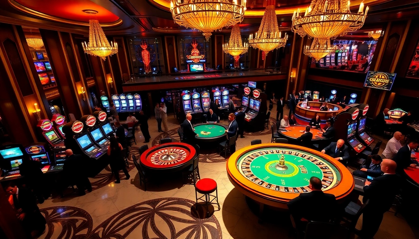 Vibrant SoDo casino scene showcasing engaging gambling activities and lively patrons.