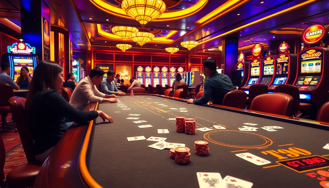 Experience excitement at GA888's vibrant casino with poker chips and thrilling gameplay.