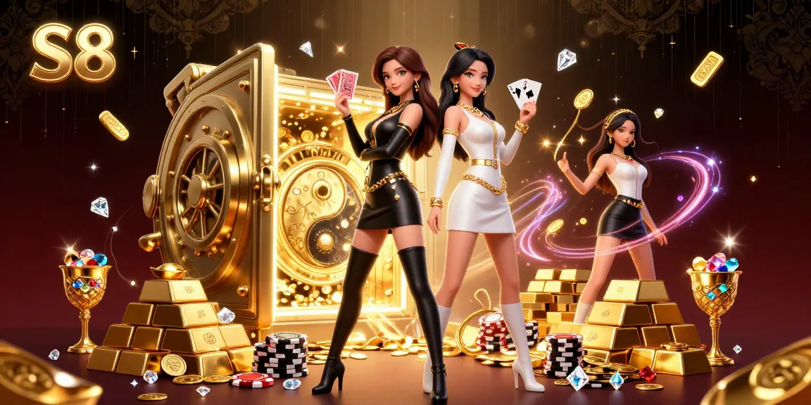 Experience the thrill at S8 casino with stunning twin Asian women showcasing powerful gambling energy.