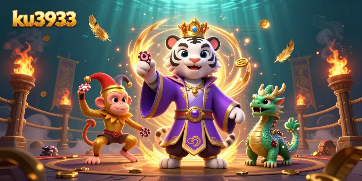 Engage with ku3933 as the white tiger and monkey embody dynamic casino adventures.