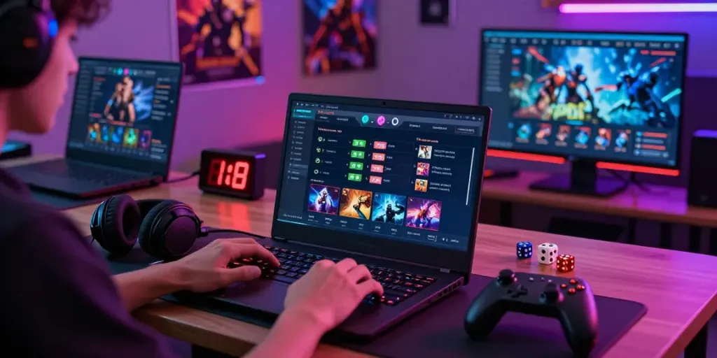 Player immersed in the XX88 online betting experience with gaming gear and vibrant LED lighting.