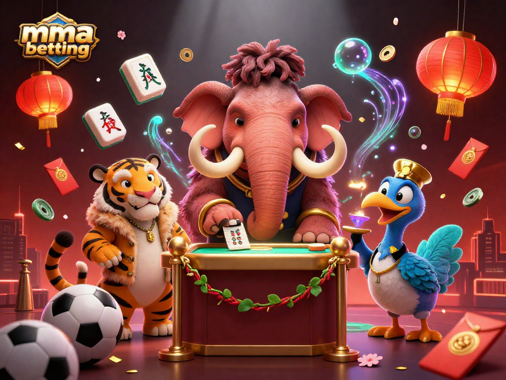 Enhance your MMA betting experience with this vibrant casino illustration featuring dynamic characters.