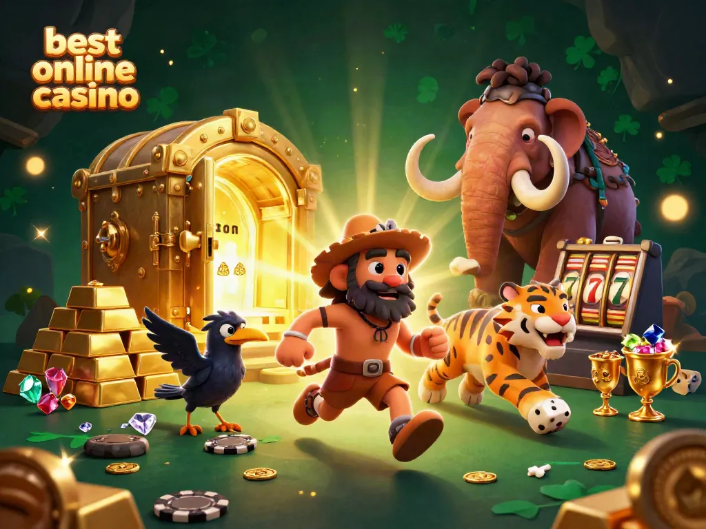 Experience the thrill at the best online casino with a unique 3D cartoon prehistoric theme.