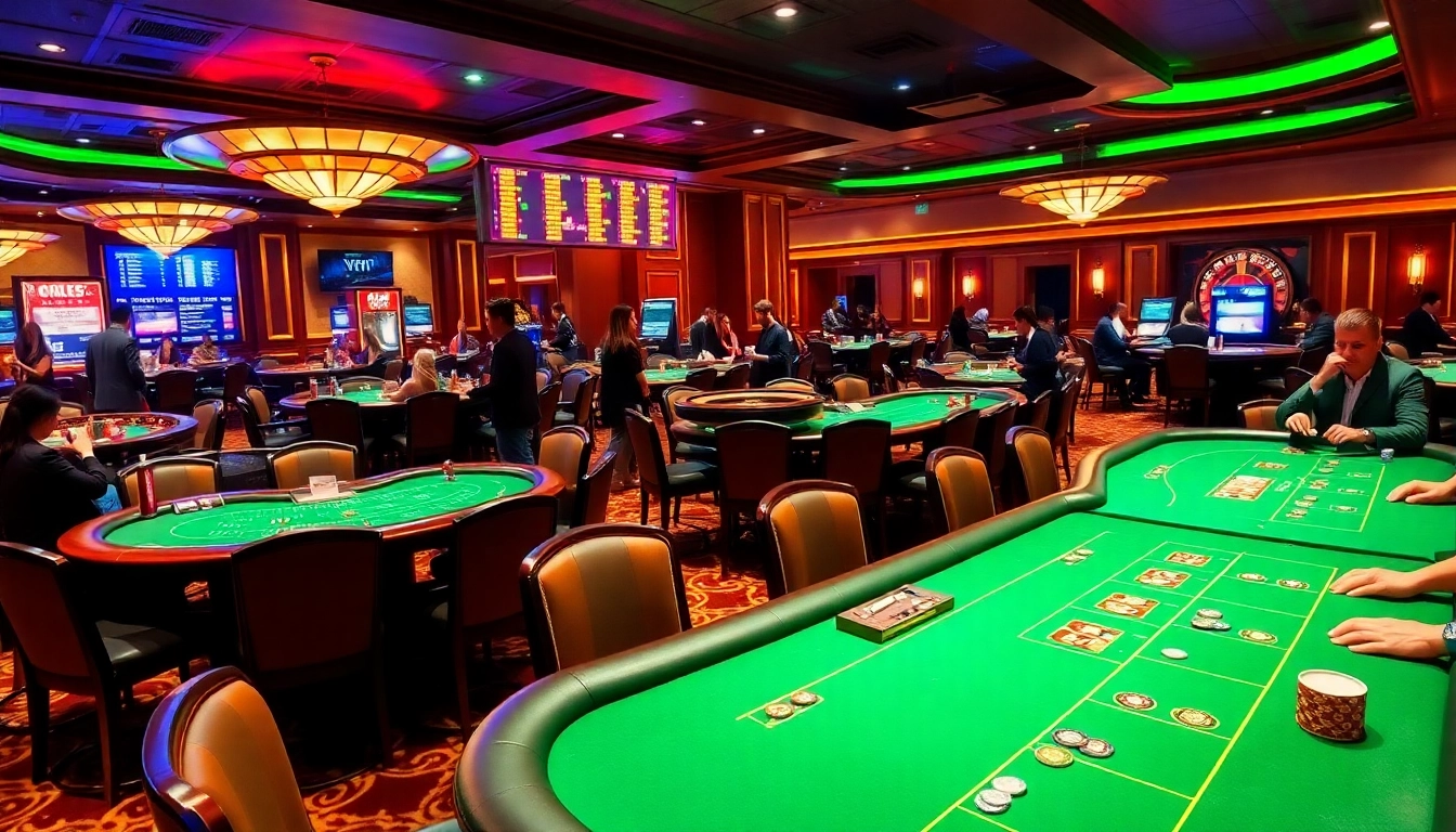 Experience high-stakes gameplay at https://bem88.com with lively casino tables and vibrant poker chips.