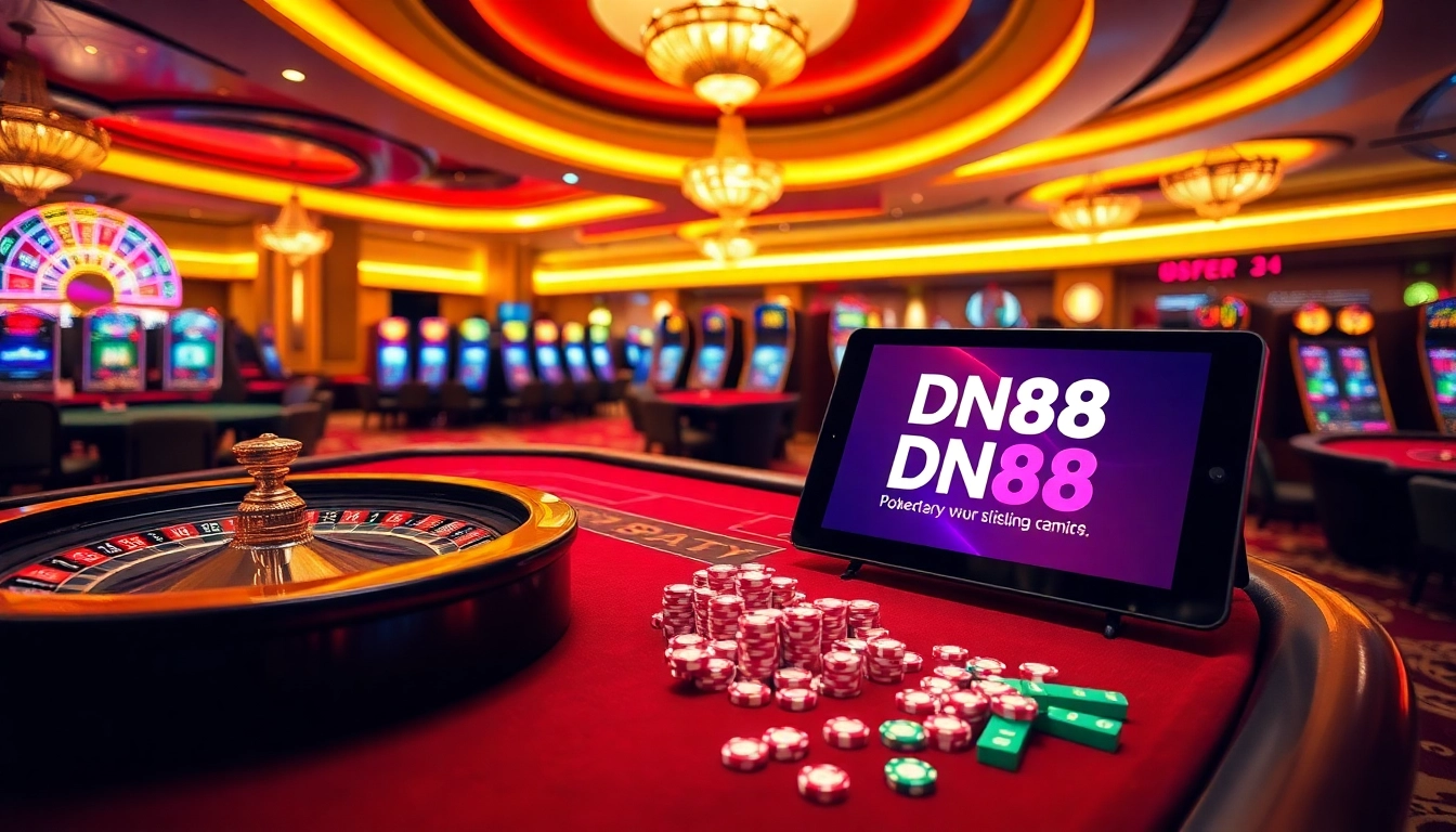 Experience the excitement of gambling at DN88 with vibrant casino tables and dazzling games.