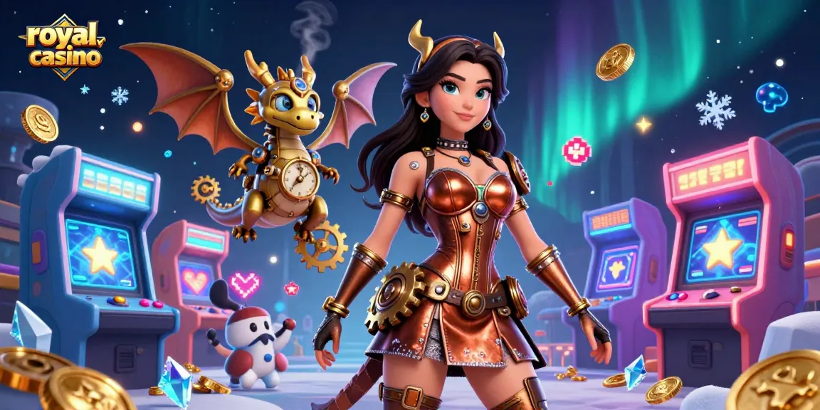 Experience the excitement of royal x casino with vibrant 3D illustration showcasing gaming elements and characters.