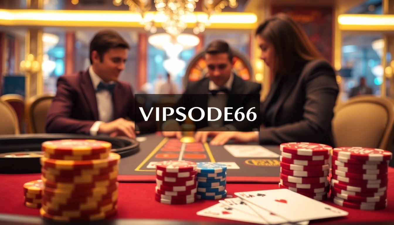 Experienced gamblers enjoying a high-stakes poker game at VIPSODO66 casino.