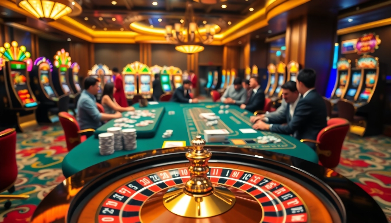 Experience thrilling gameplay at https://nk88.sa.com/ with vibrant casino tables and engaging players.