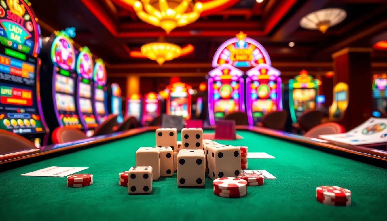 Engaging scene showcasing a slot demo with vibrant PG Soft machines and colorful gaming props.