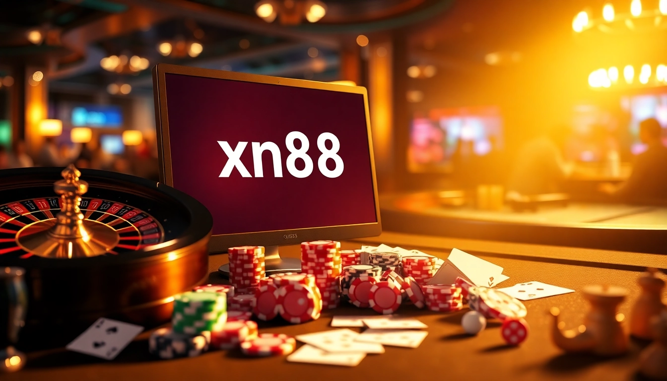 Engage with the xn88 link while enjoying an immersive online casino experience filled with vibrant gambling elements.