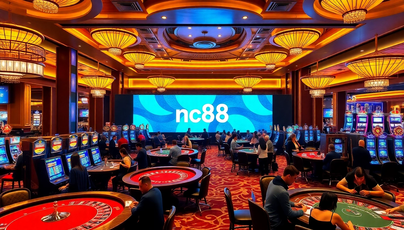 Nc88 showcases a luxurious casino where players engage in exciting games of chance and strategy.
