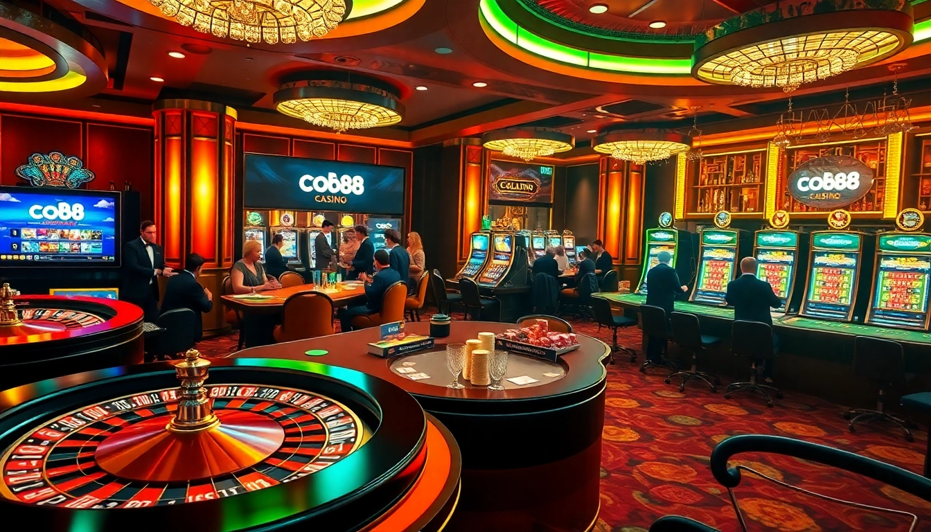 Experience the thrill of co88 Live Casino with vibrant gaming tables and engaging players.
