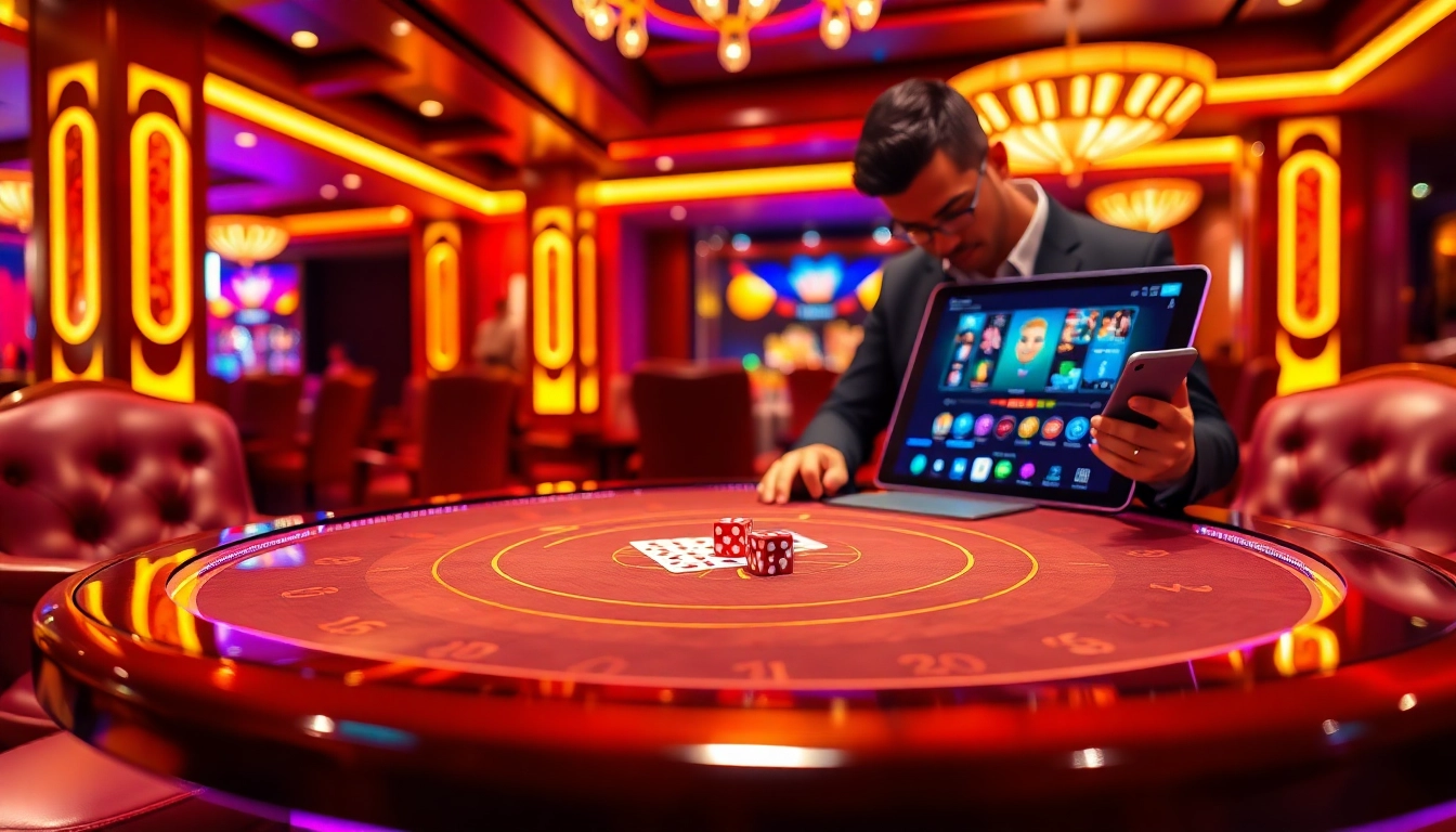 Action at the tài xỉu sunwin table with players engaged in a thrilling dice game.