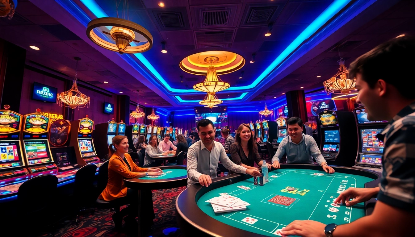 Engaging online casino atmosphere showcasing hb88.art's diverse gaming options and vibrant player interactions.